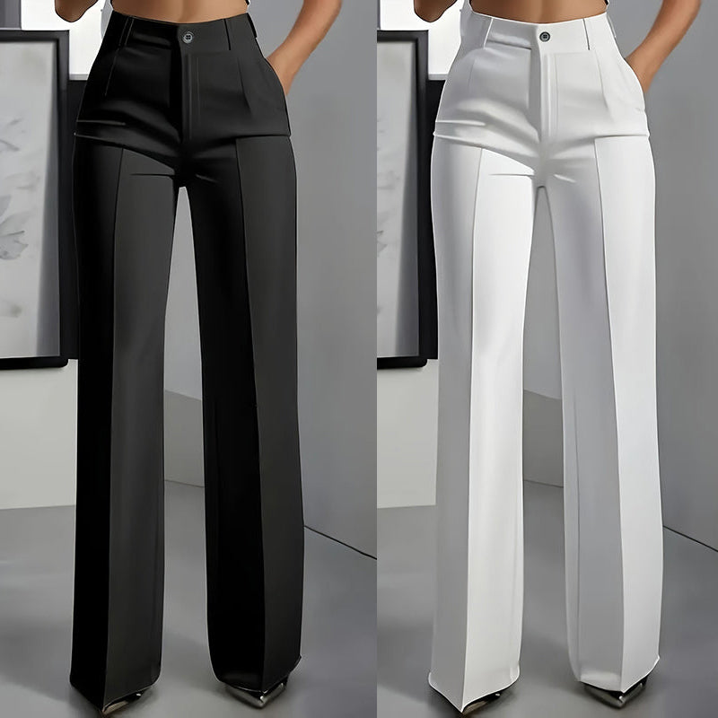 Pantalones de traje para dama de cintura alta