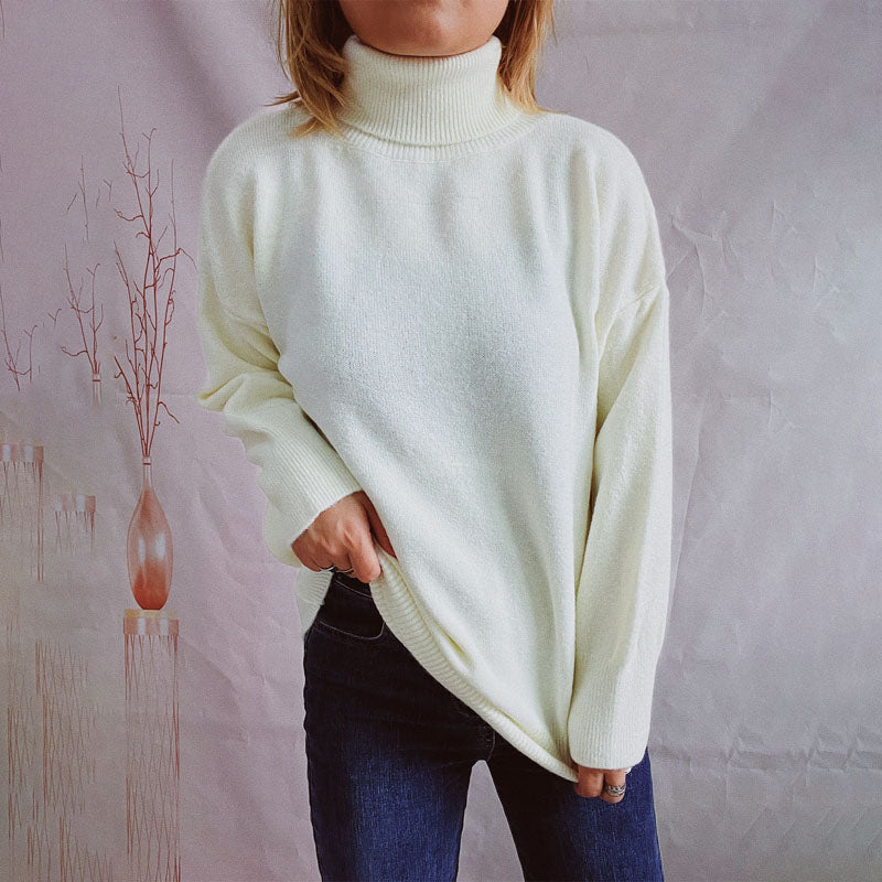 Suéter De Tricot Casual De Color Sólido