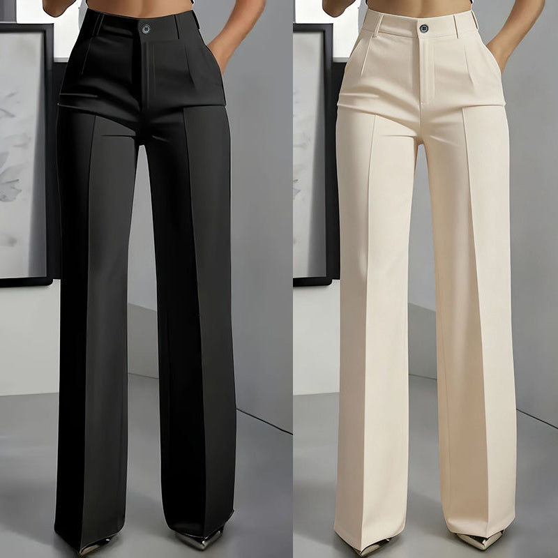 Pantalones de traje para dama de cintura alta